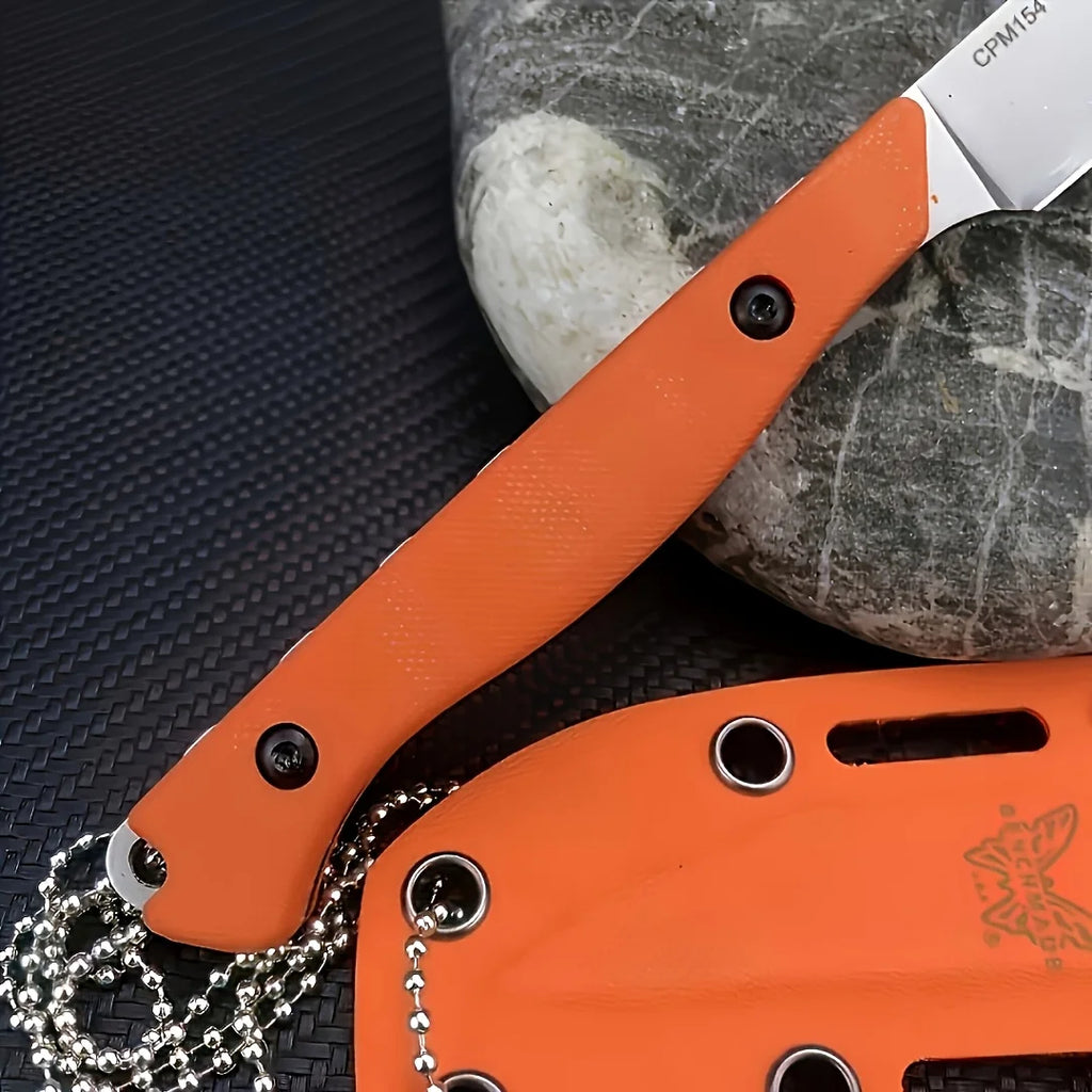 BM 15700 Straight Knife .CPM-154 Steel Blade. Nylon Handle . Sheath.