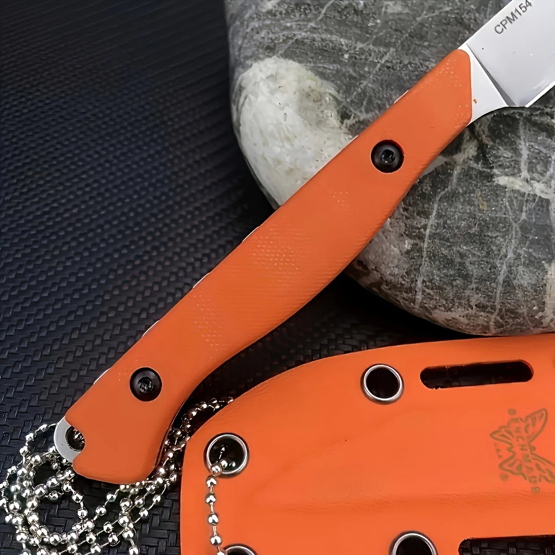 BM 15700 Straight Knife .CPM-154 Steel Blade. Nylon Handle . Sheath.