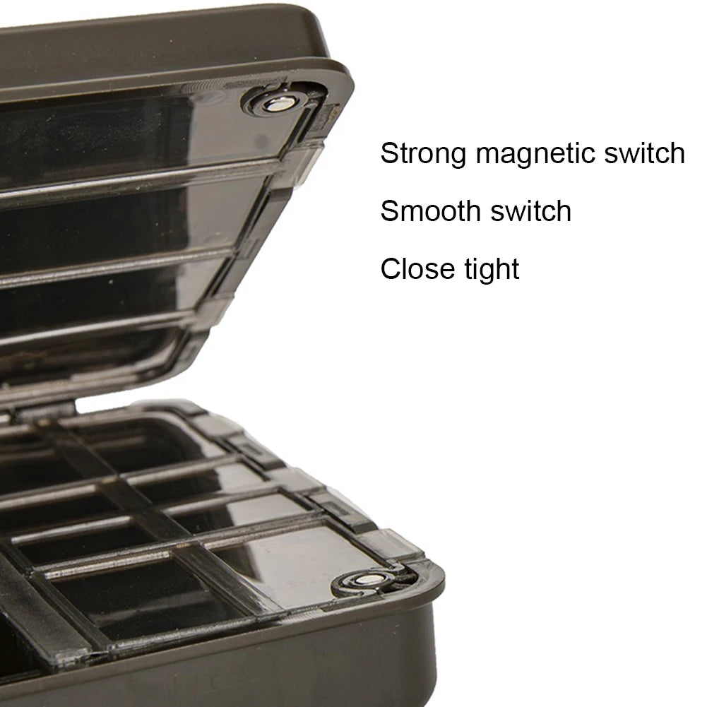 Fishing Tackle Organizer. 27 Grid Boxes, Magnetic, Multipurpose Compartments .