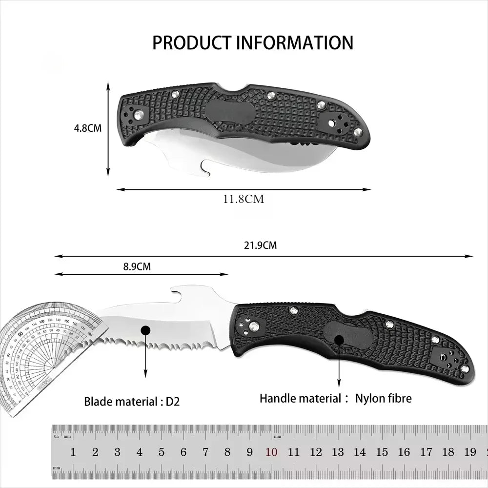 C12S Multifunctional Folding Knife With Nylon Handle.