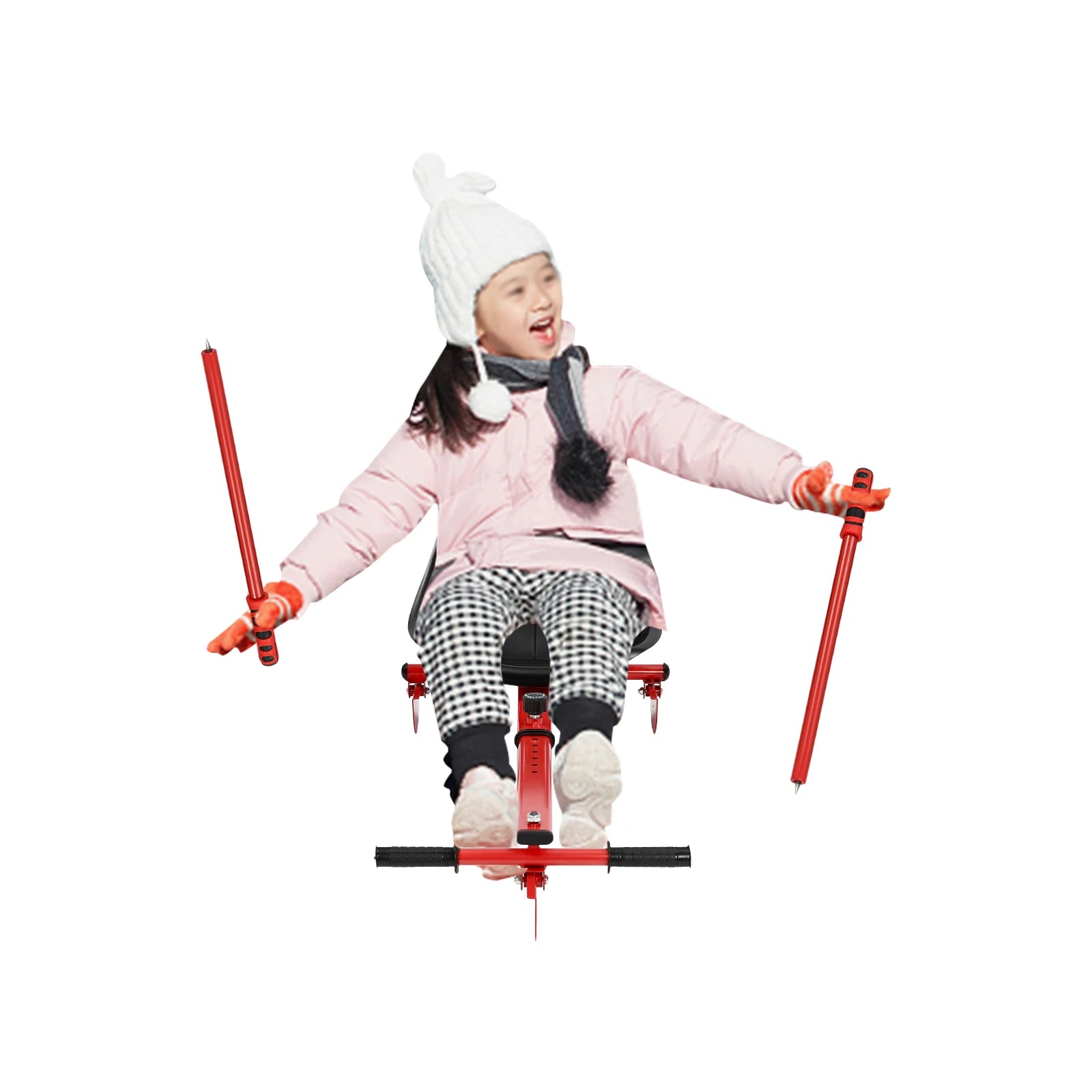 Kids' Snow Sled with 360° Grips - Durable Ice Slider.