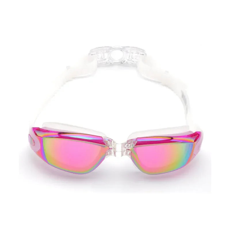 Silicone Goggles, Anti-Fog Electroplating, UV Swimming Glasses.