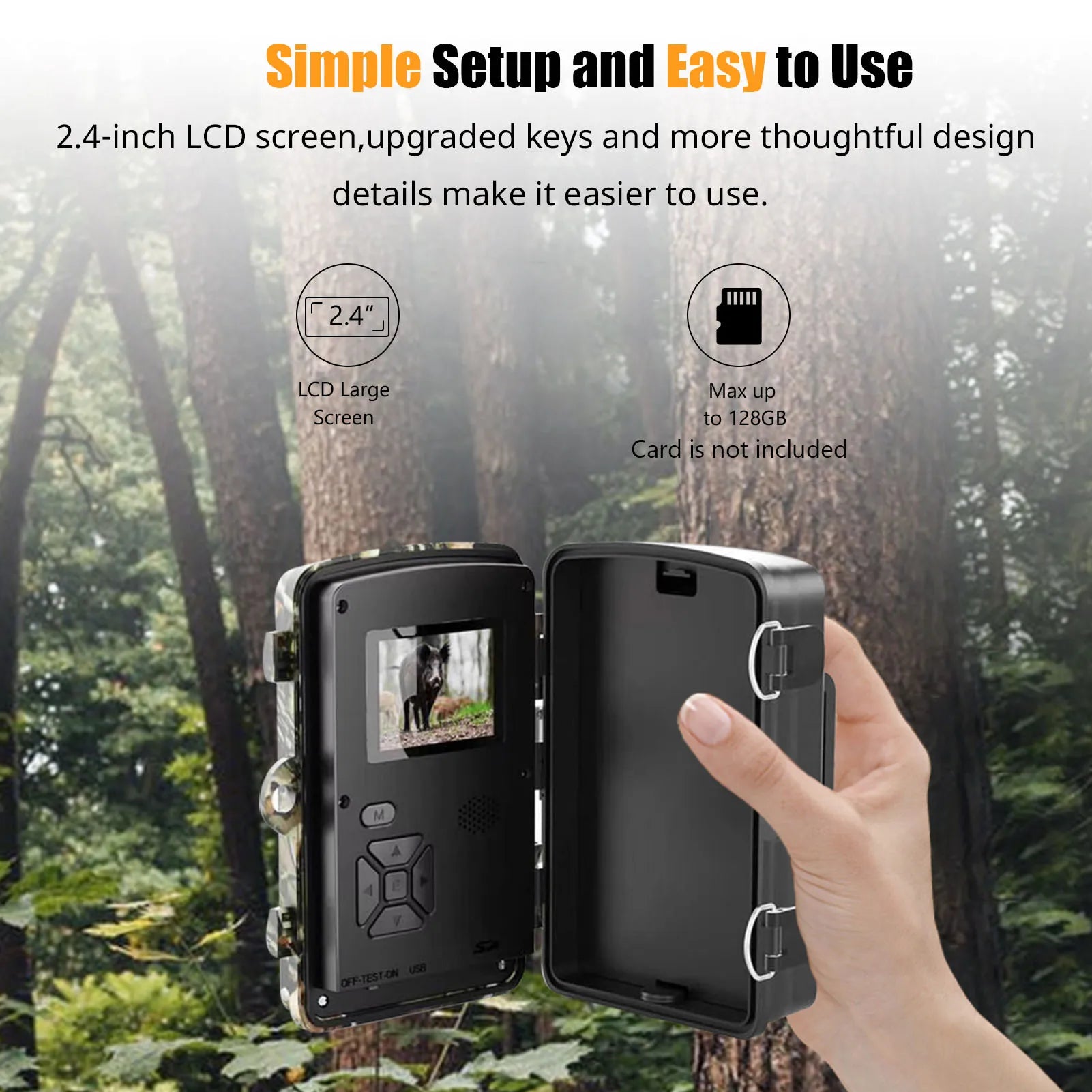2.0inch Display, Waterproof , Infrared Night Vision Trail Camera.