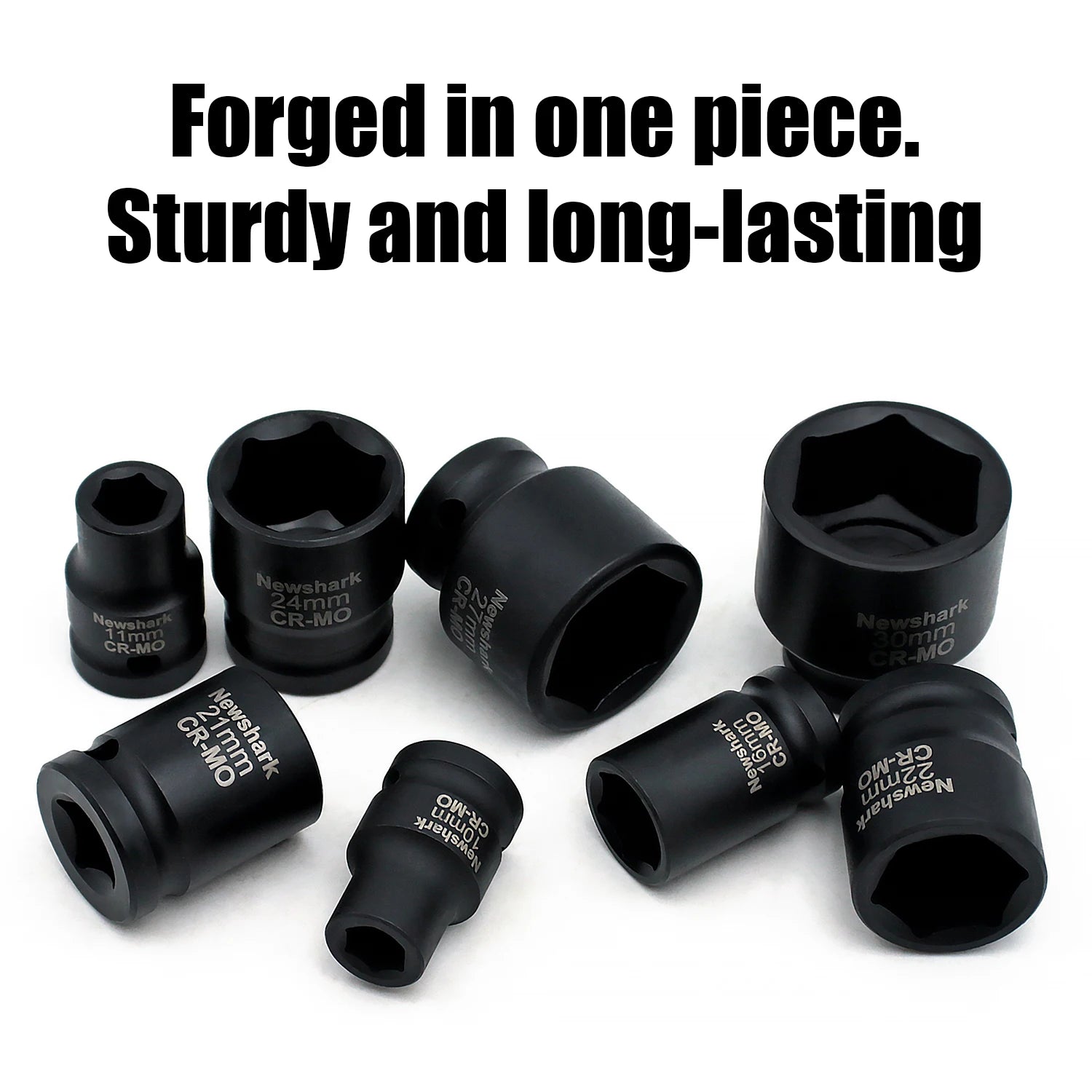 22PCS. Socket Wrench Set,1/2-Inch Impact Socket Set, 6 Point, Metric Size(10-32mm),Quick Release Ratchet.