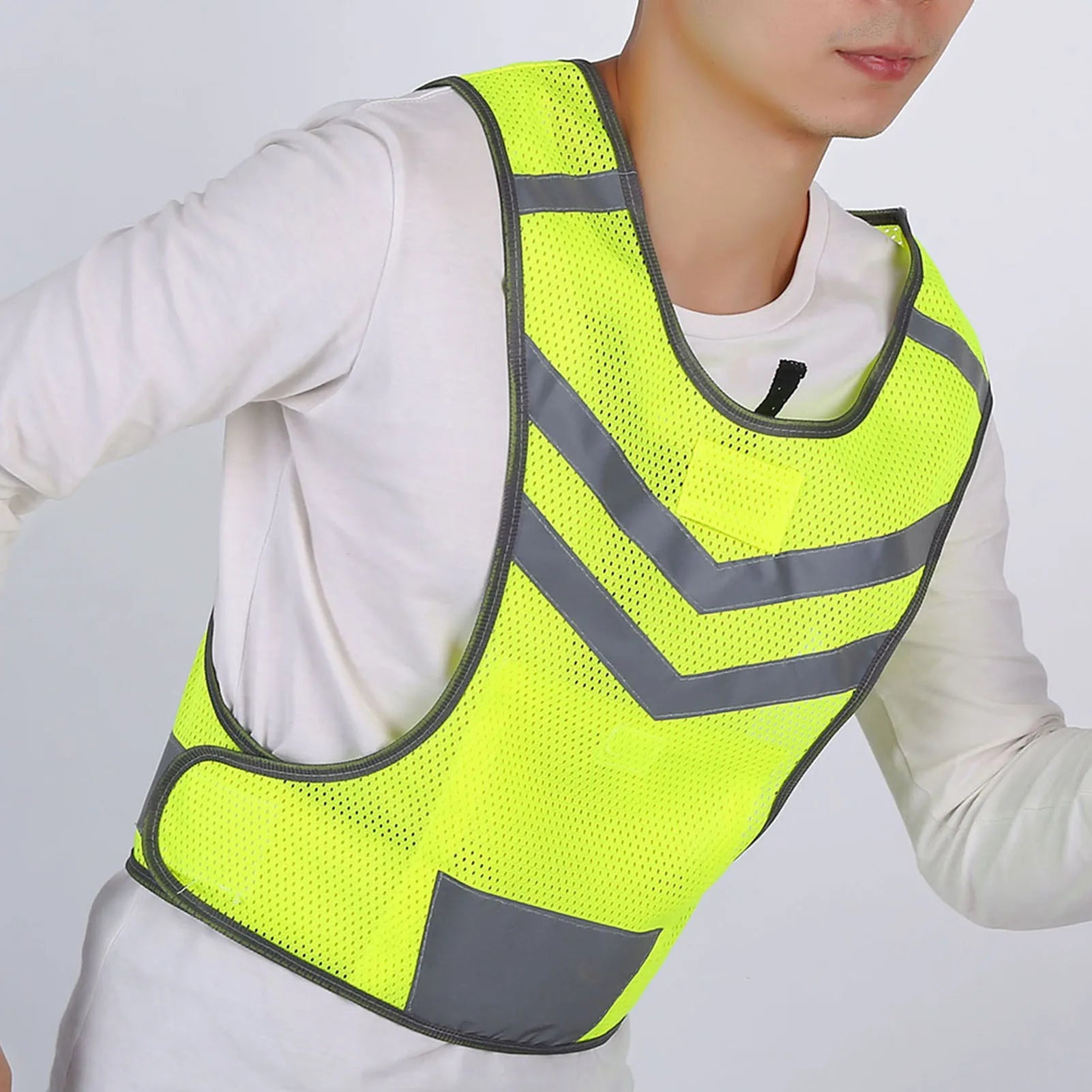 High Visibility, Adjustable, Reflective Safety Vest.
