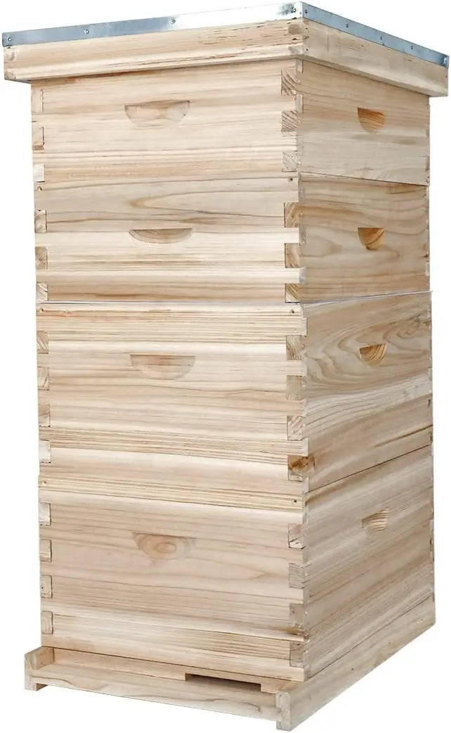 10-Frame Complete Bee Hive Starter Kit With Frames And Waxed Foundations.