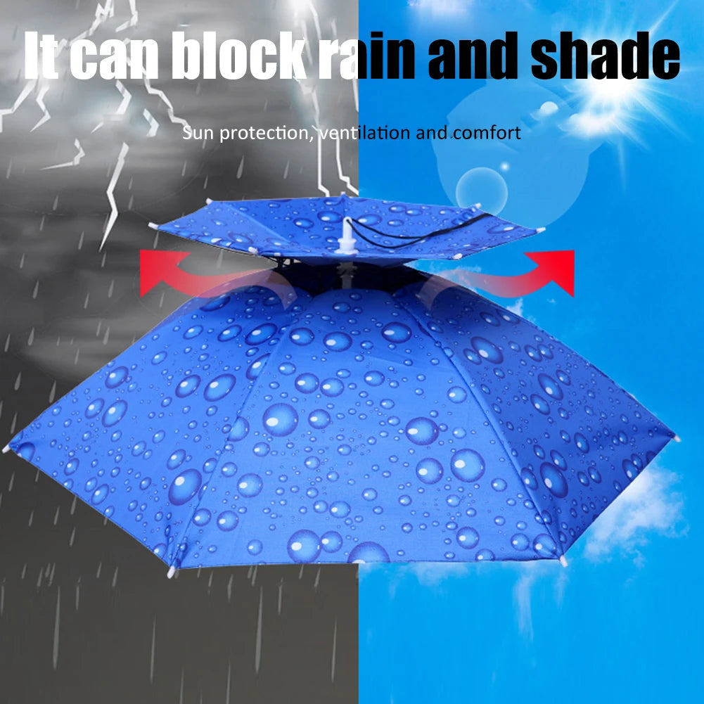 69/95cm Umbrella Hat, Foldable. Sunshade Headwear. Waterproof .