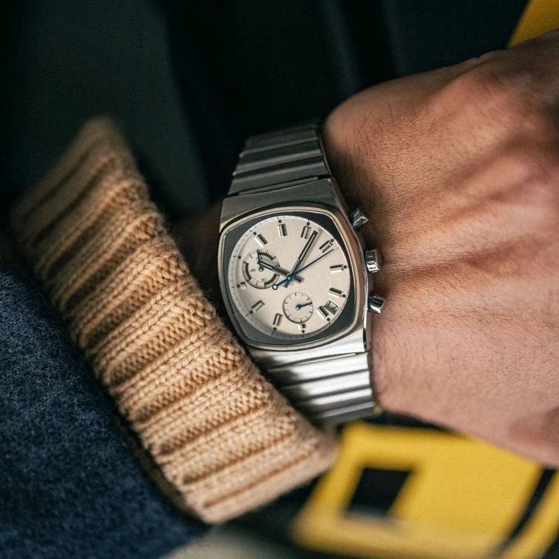 CILOA High Quality Square Mans Watch. Vintage - Automatic - Stainless steel - High-end.