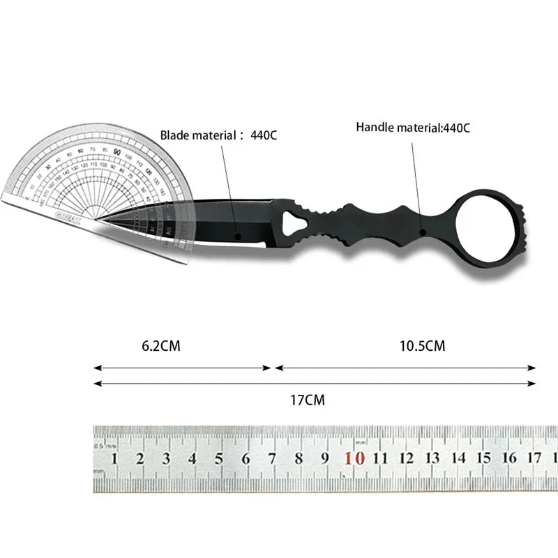 Fixed Blade, 440C, Sheathed, Camping, Hunting, Survival - Throwing.