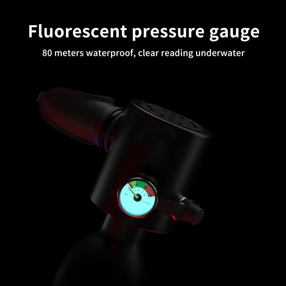 Scuba Diving Tank - 0.5L- 3000 PSI - Emergency Air Supply, Up To 10 Minutes Dive Time Backup.