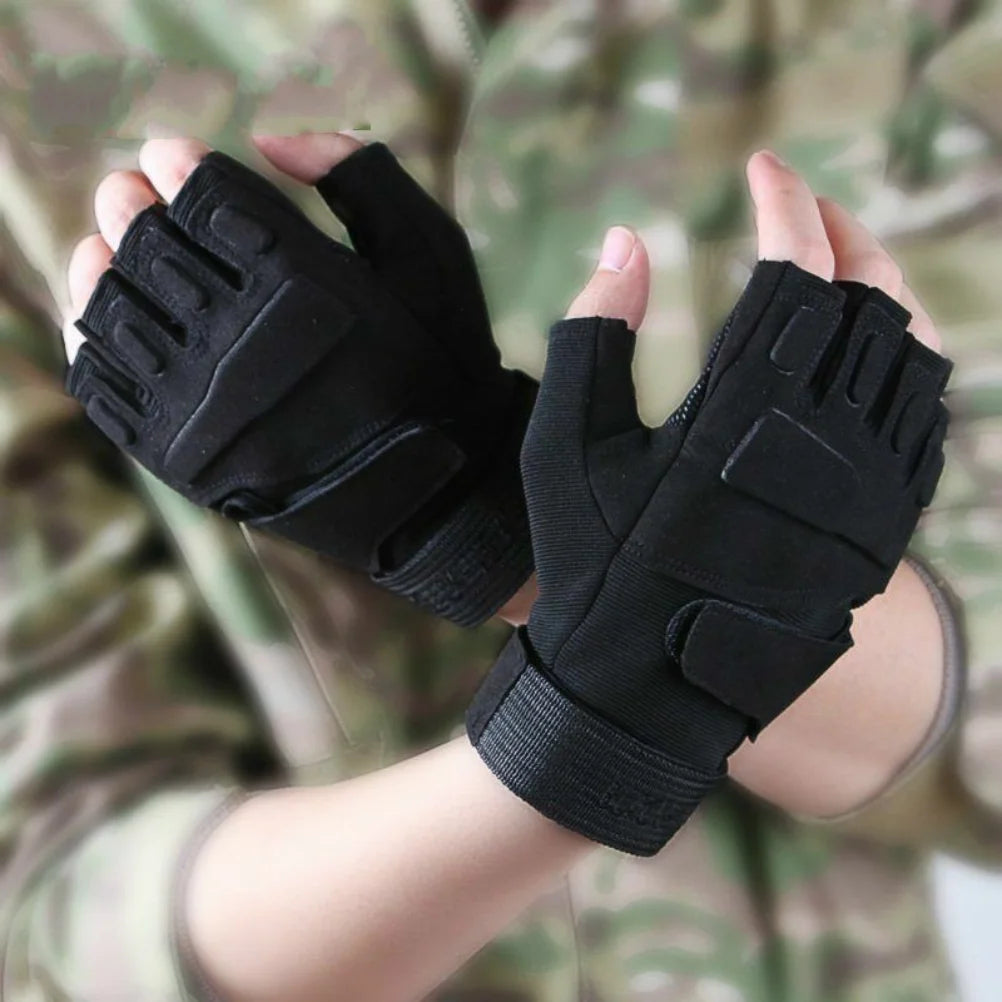 Tactical Half Finger Gloves. Motorcycle, Hunting, Shooting .