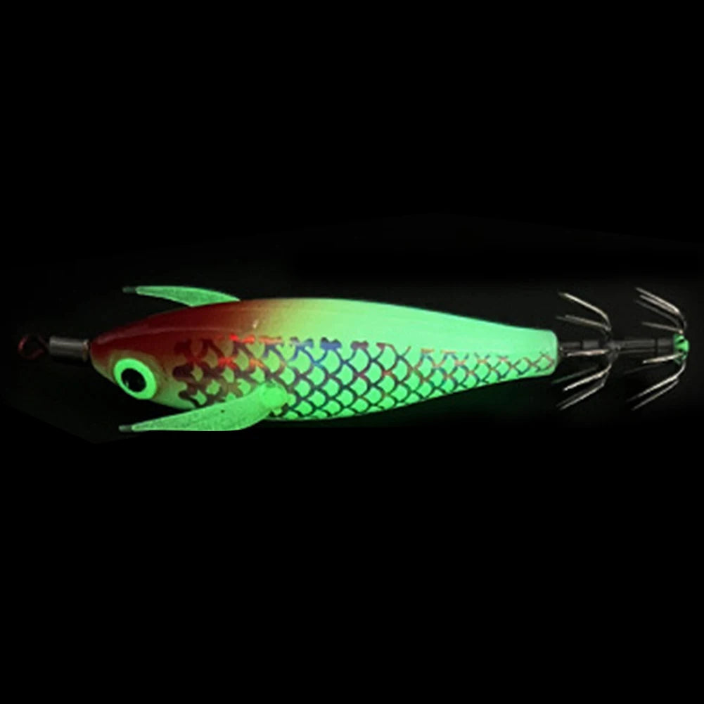 Luminous Squid, Cuttlefish Attracting Lure. Double Hook Bait.