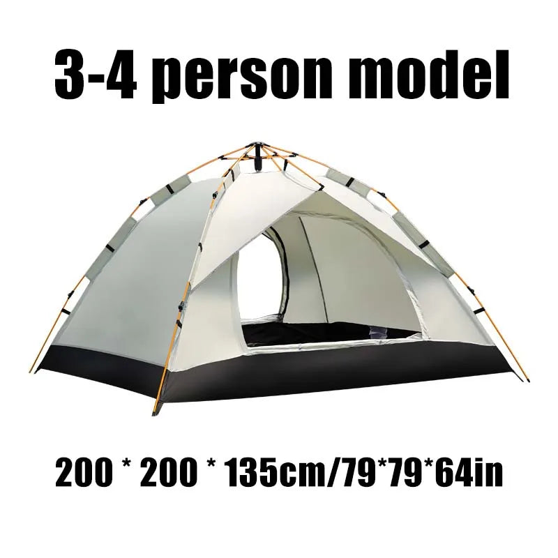 Automatic Quick-Opening Tent. Rainproof, Sunshine-Proof, Two doors.