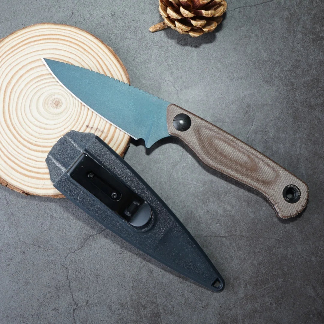Fixed Blade Knife, W/ Sheath. Alloy Steel Blade, Shear Pin.