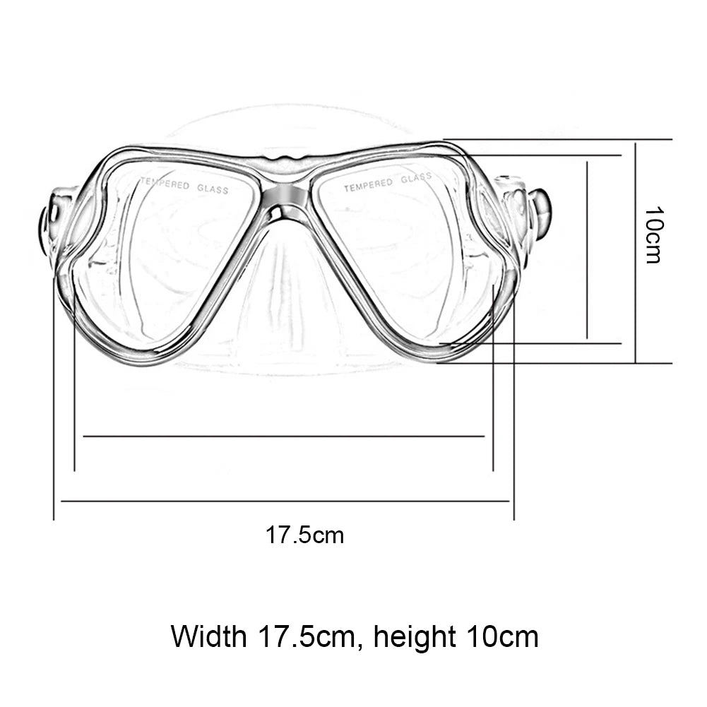Professional Snorkeling Mask Panoramic Wide View .