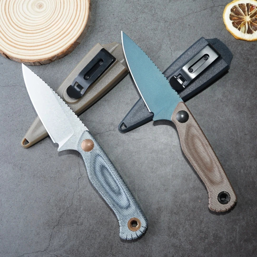Fixed Blade Knife, W/ Sheath. Alloy Steel Blade, Shear Pin.