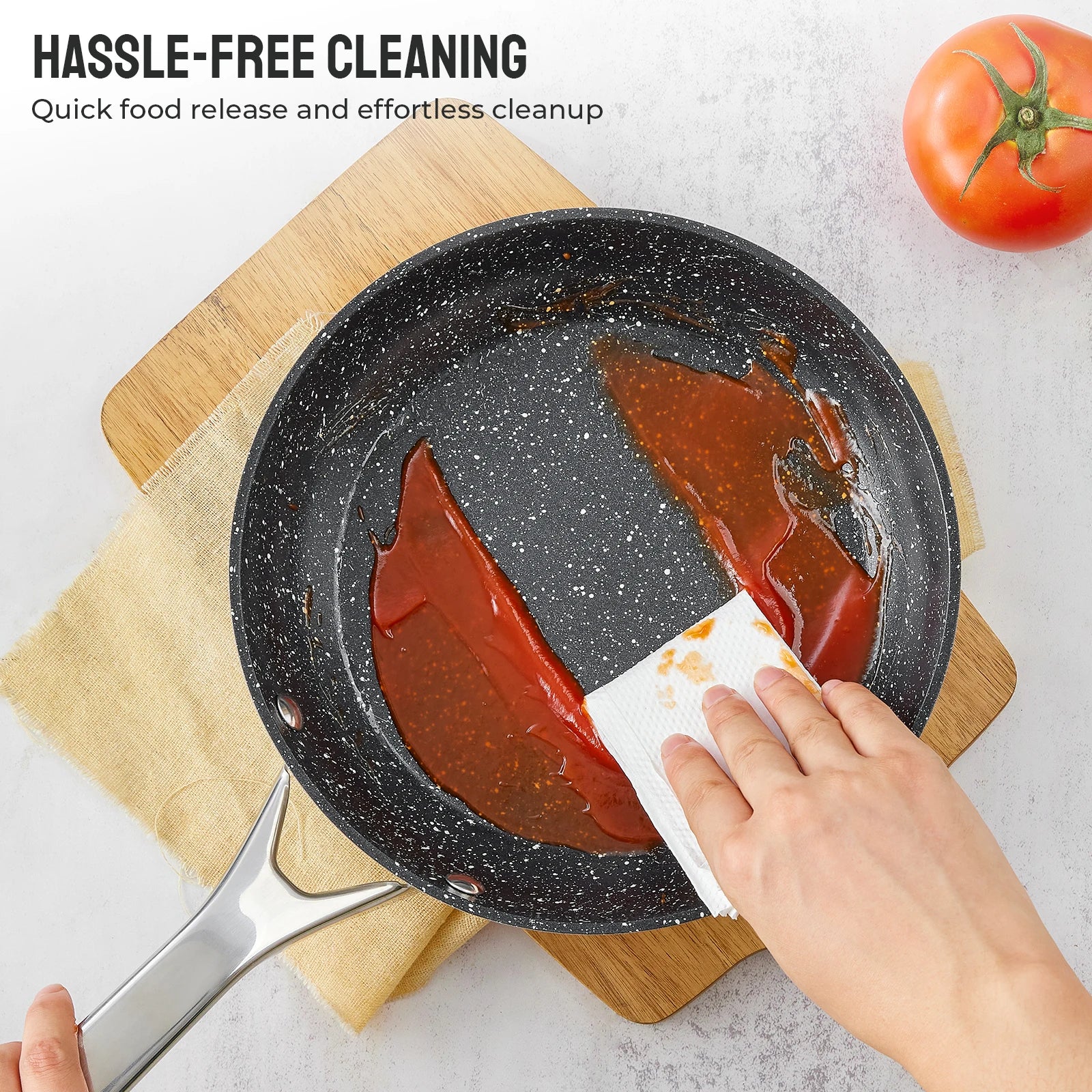 Induction Cookware. Nonstick, 10-Piece, Set Compatible with All Stoves.