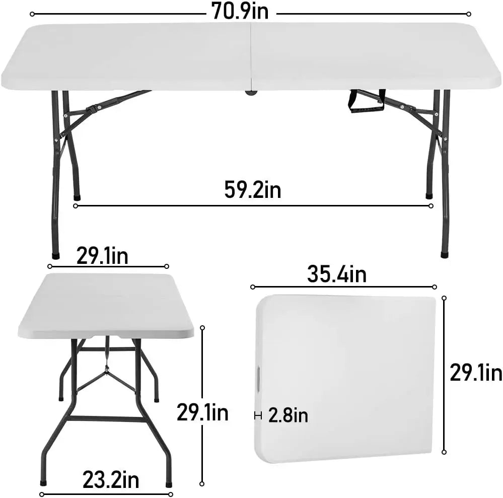 6FT Picnic Table. Folding. Plastic .