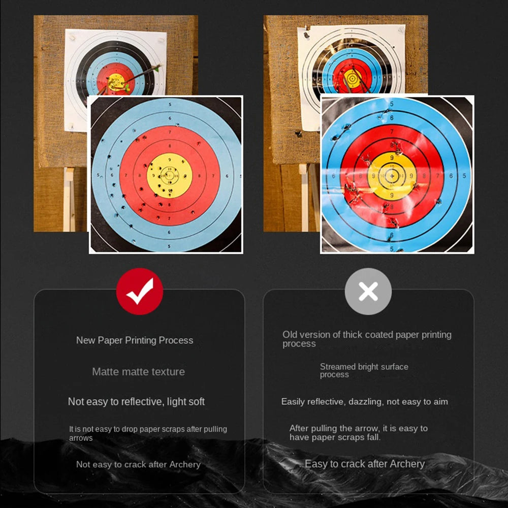 30 Bow And Arrow Paper Targets. Full ring- Half Ring Targets.