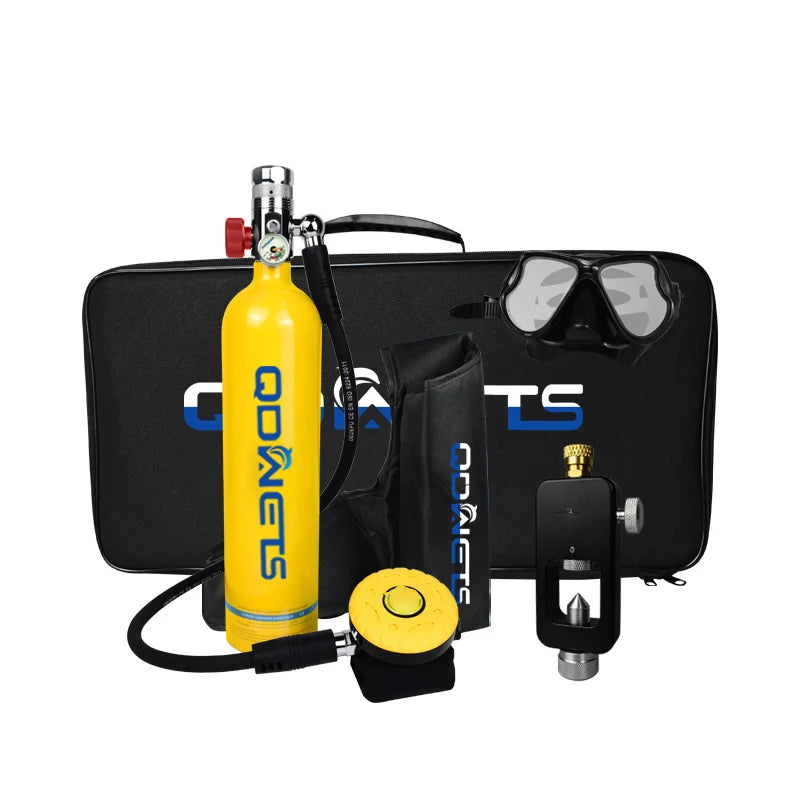 1L Scuba Diving Tank - Professional Diving Oxygen Cylinder - 15-25 Minutes QDWETS.