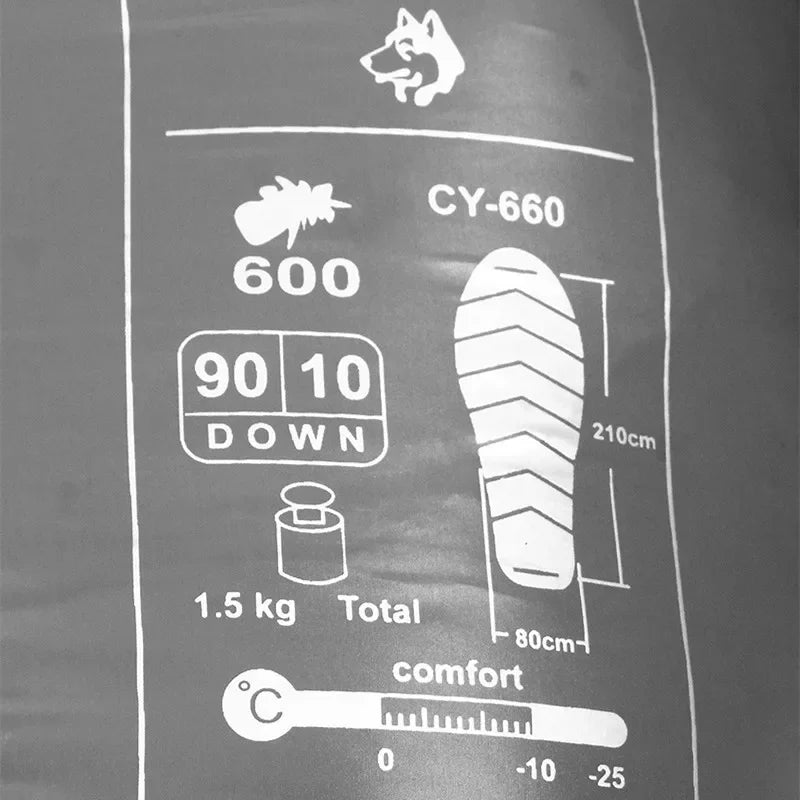 MOUNTAIN HIKER Down Sleeping Bag. Duck down Feather Filled. 4 Seasons.