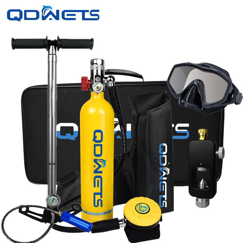 1L Scuba Diving Tank - Professional Diving Oxygen Cylinder - 15-25 Minutes QDWETS.