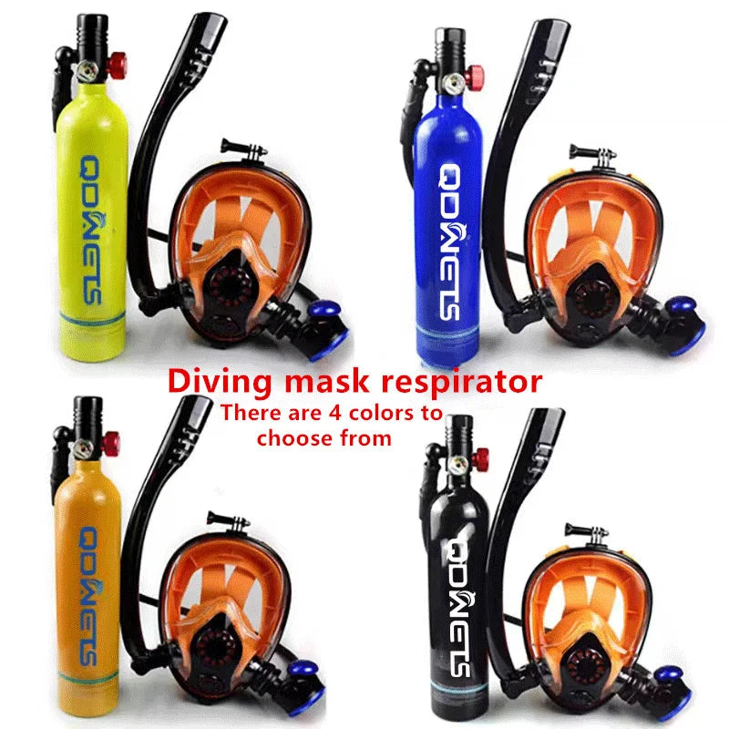QDWETS 1L Lung Tank 15-25 Minutes Scuba Diving Tank Outdoor Oxygen Scuba Tank Mini Diving Cylinder Snorkel Mask Breathing