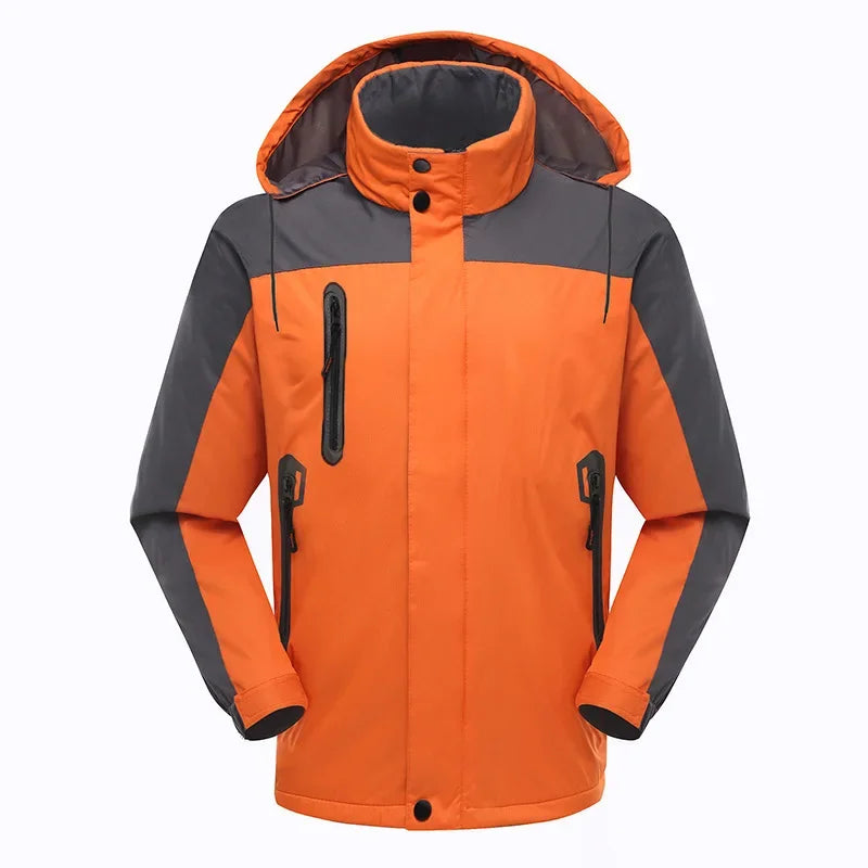 Windproof, Single Layer Fleece Lining Non-detachable, Waterproof, Down Jacket.