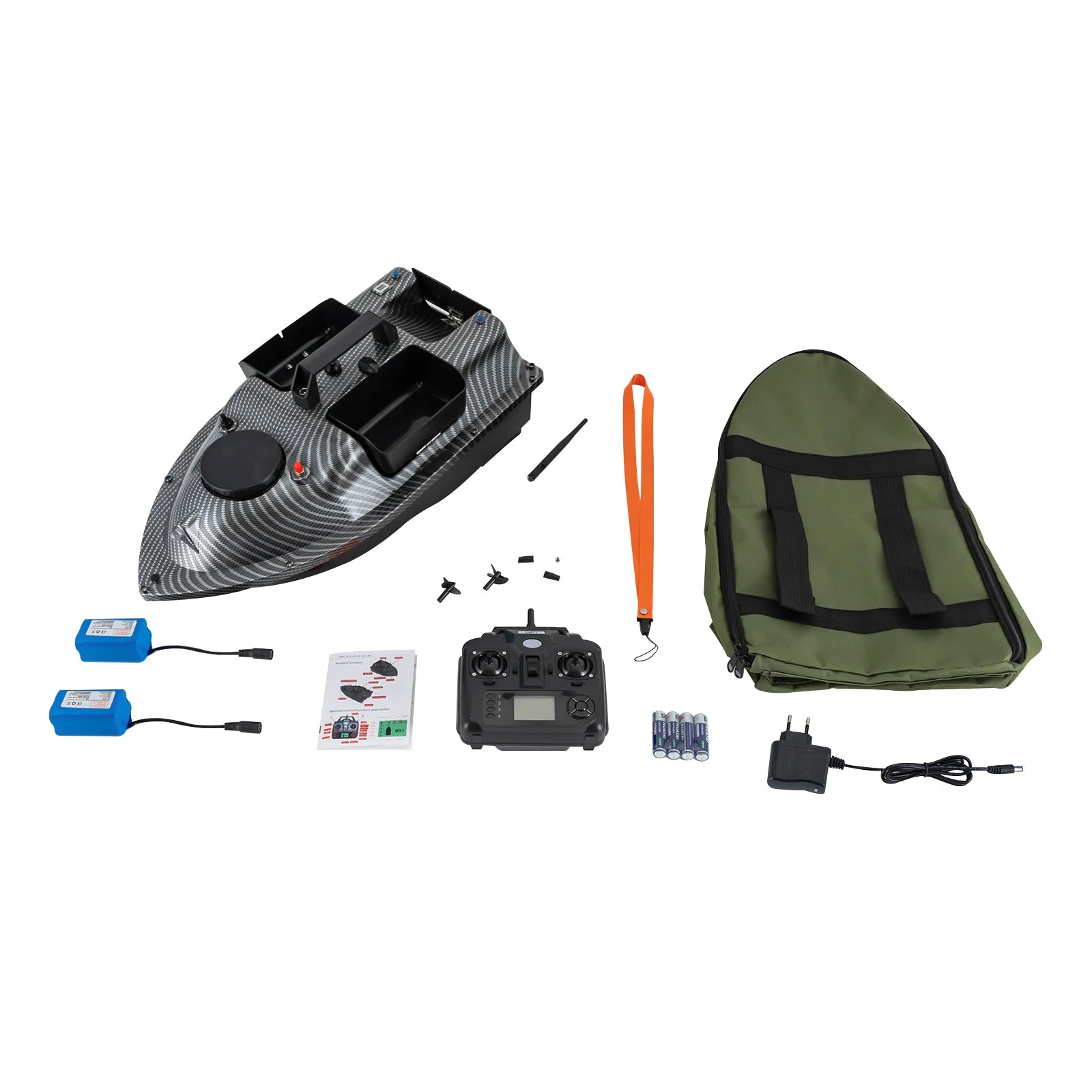 Rechargeable GPS Fishing Bait Boat With 2 Batteries .16 Positioning Points, 2kg Load.