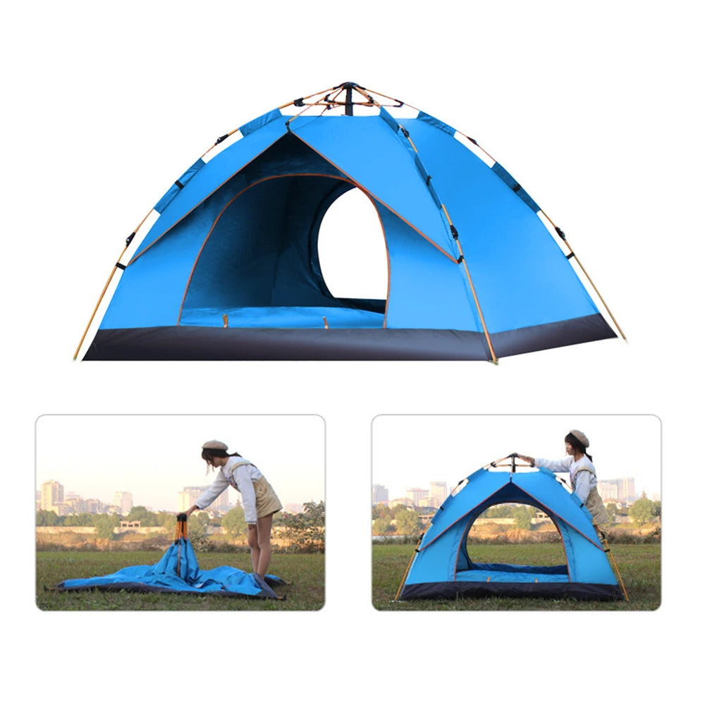 Pop Up Tent, Water-resistant. 1-2 / 3-4 People Family Tent
