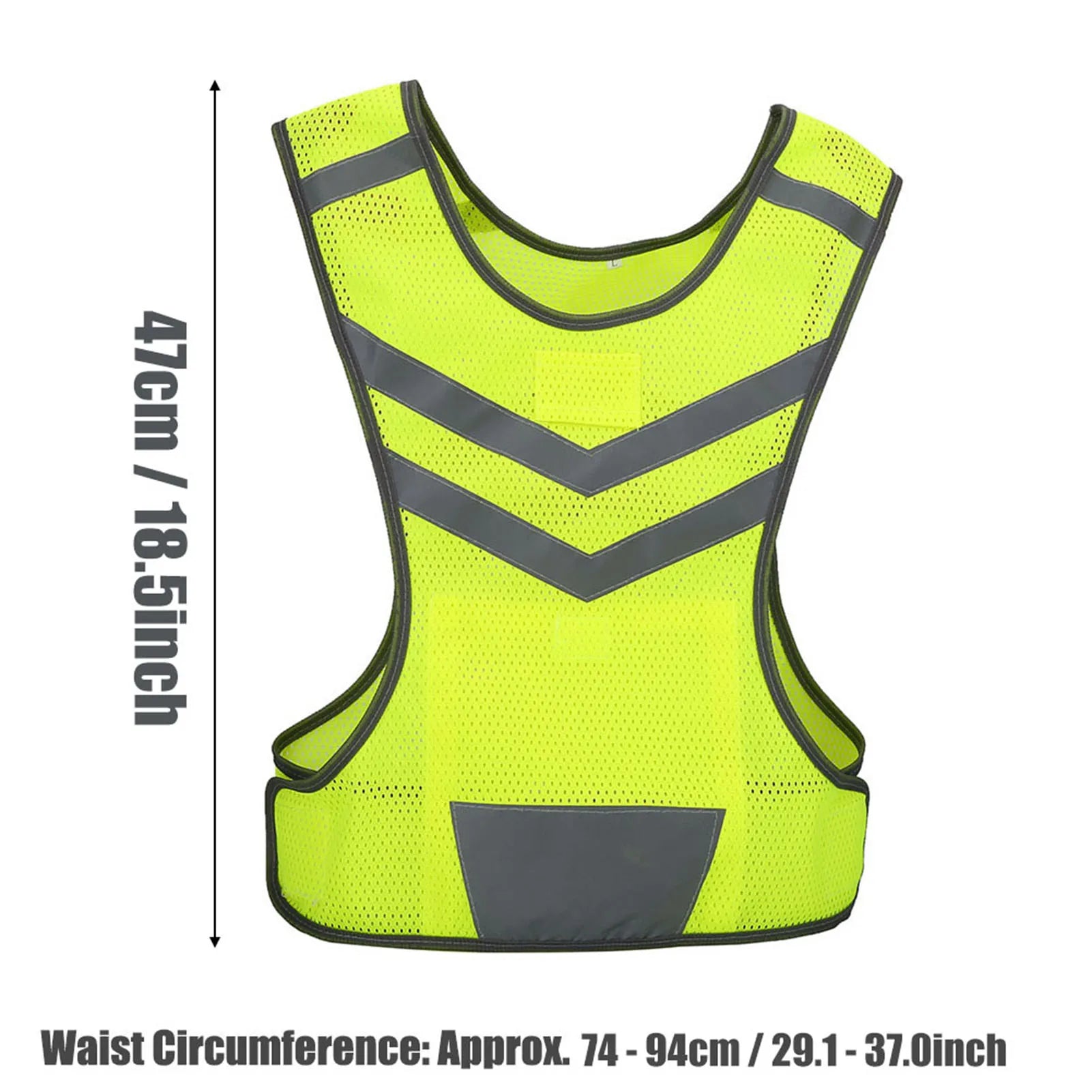 High Visibility, Adjustable, Reflective Safety Vest.