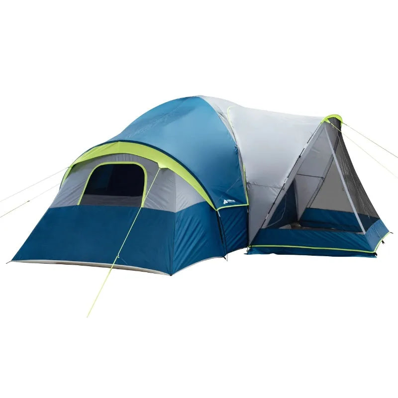 Ozark Trail 10-Person Dome Tent with Screen Porch. 3 Room.