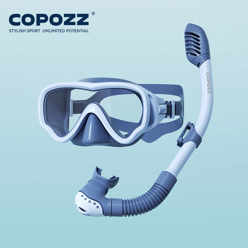 COPOZZ Diving Mask - Kids Full Face - HD Anti Fog Scuba Mask.