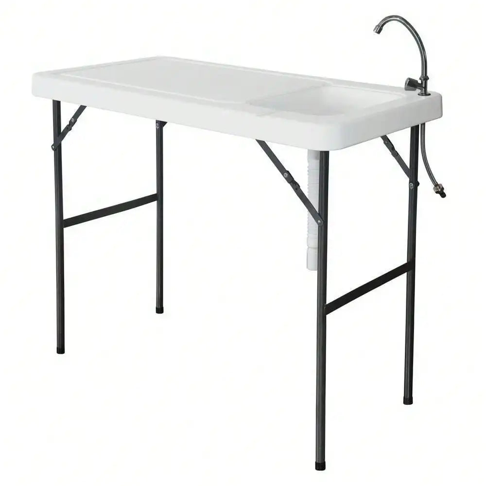 Fish Cleaning Table, Folding. Sink and Faucet, Portable.