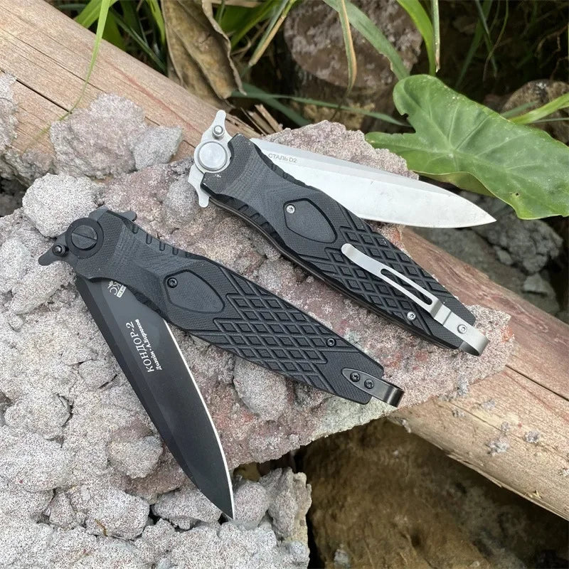 Black Rocket Hunting Knives. D2 Blade ,G10 Handle. Fishing- Multi-Purpose.