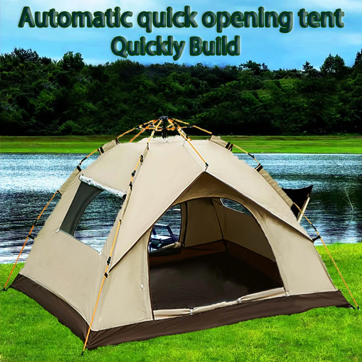 Outdoor Camping Tent, 4 person, Waterproof, Mountaineering.