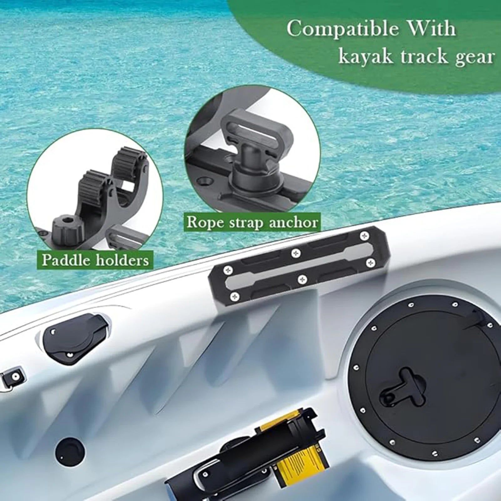 4pcs 6inch Kayak Paddle Holders. Track Mount Accessories.