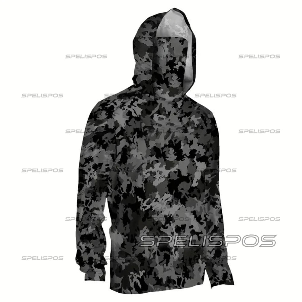 Fishing Hoodie. Long Sleeve - Sun Protection. Face Shield.