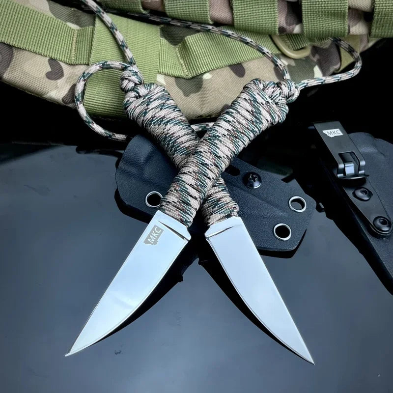 440c Steel Blade, Nylon Rope Handle, Carving Knife.