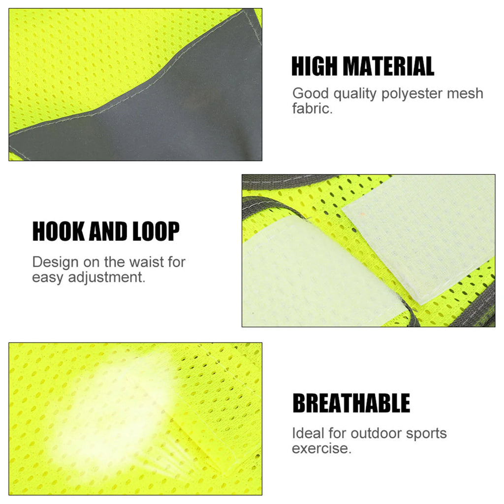 High Visibility, Adjustable, Reflective Safety Vest.