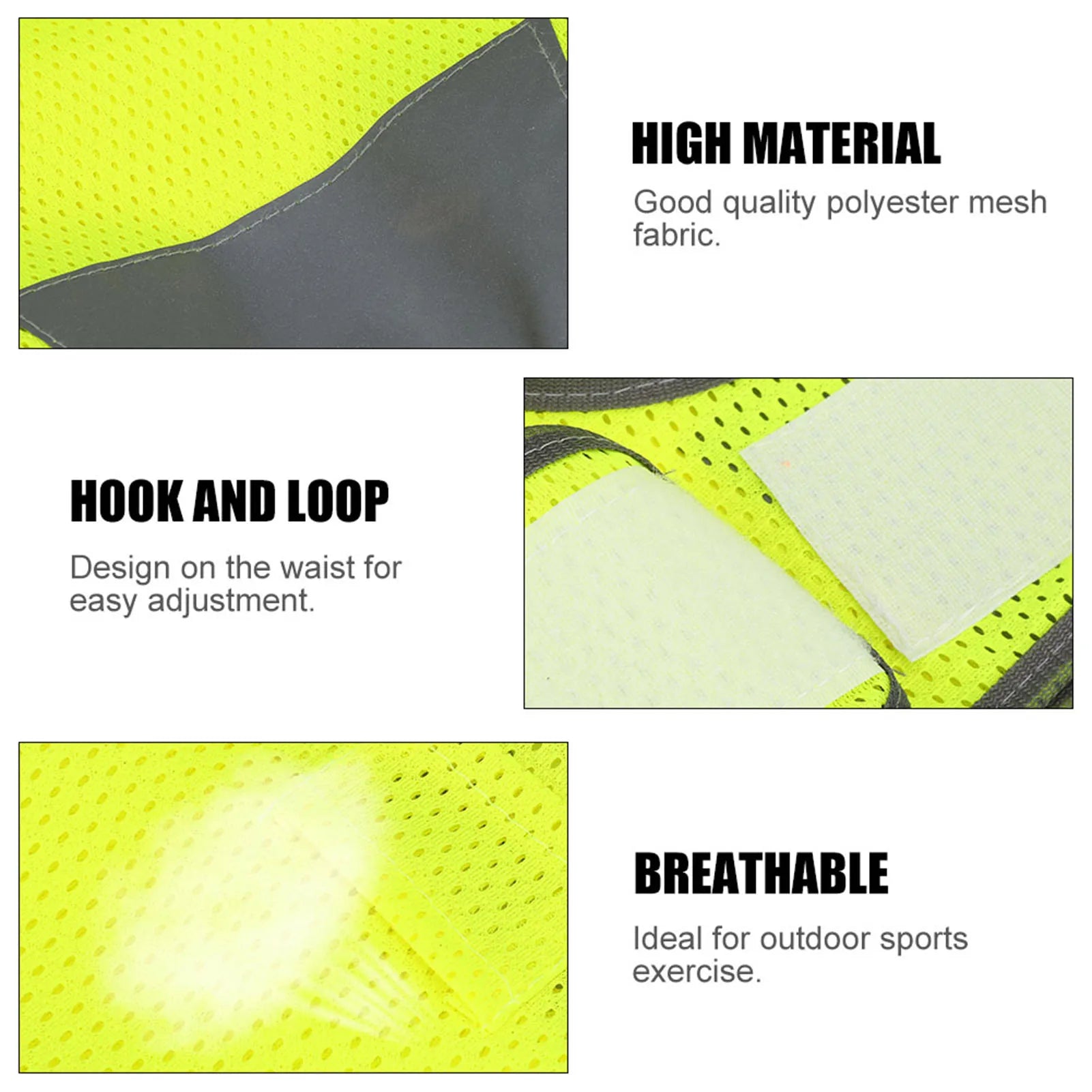 High Visibility, Adjustable, Reflective Safety Vest.