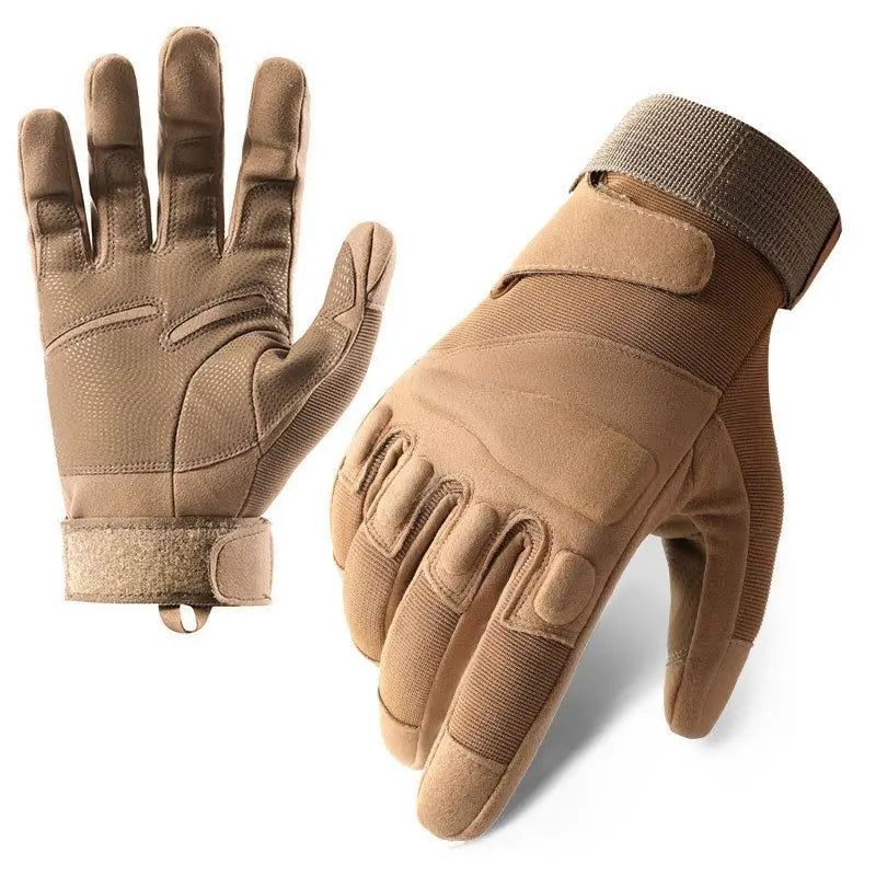 Winter Warm Tactical Gloves, Men's Rubber Shell Protection. Thickened All Finger Touch Screen.