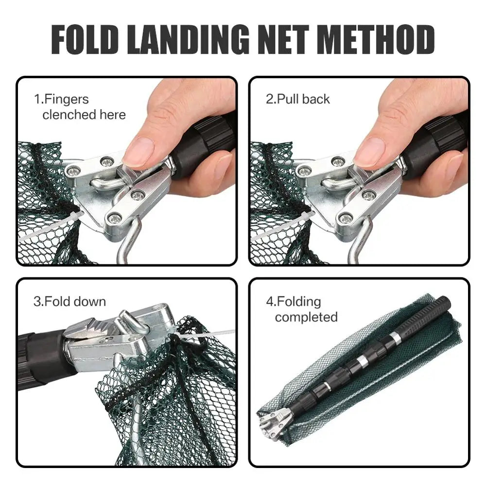 130CM Aluminum ,Telescoping ,Foldable Landing Net. Fishing, Catch & Release.