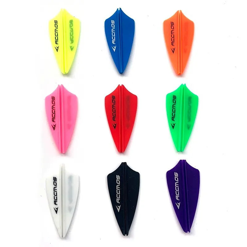 1.75 inch Archery Arrow Vanes. Plastic Arrow Feather Fletching for DIY Archery Hunting Targeting Arrows (50pcs)