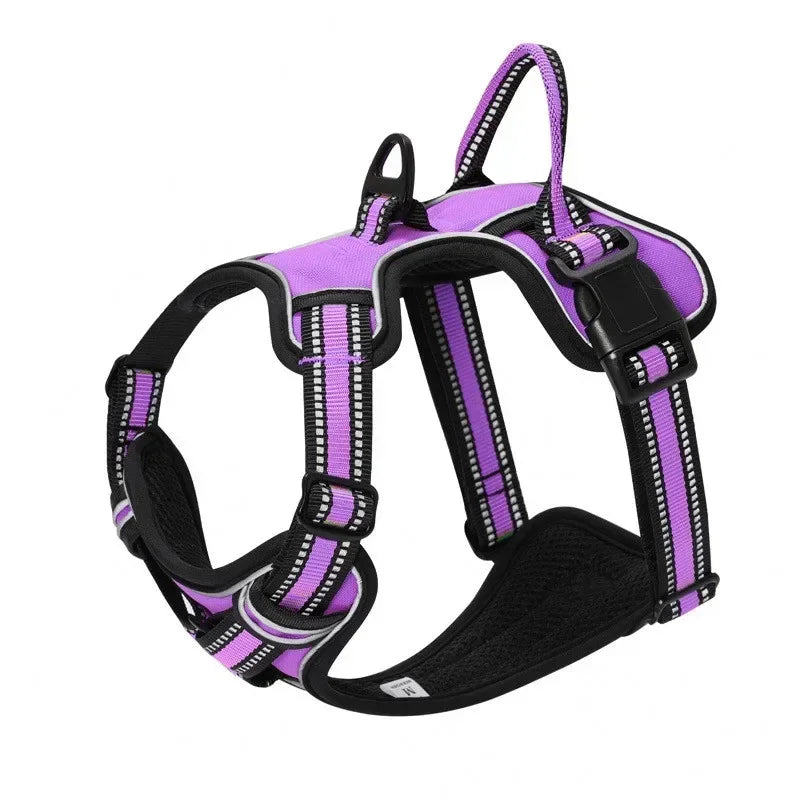 Adjustable Dog Harness Vest- Reflective -Soft Breathable- No Pull.