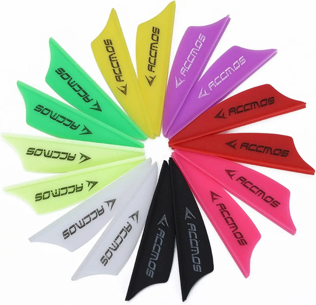 1.75 inch Archery Arrow Vanes. Plastic Arrow Feather Fletching for DIY Archery Hunting Targeting Arrows (50pcs)