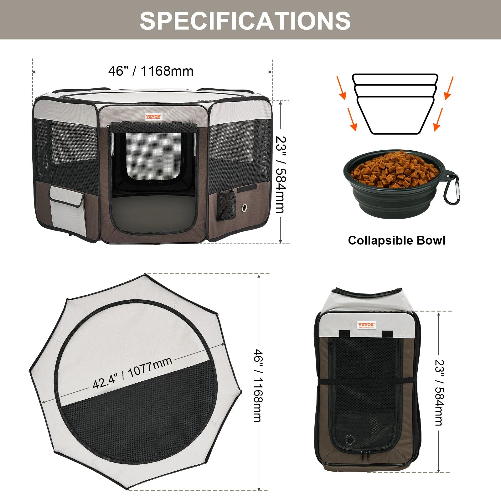 Portable- Foldable Pet Crate Kennel. Waterproof .
