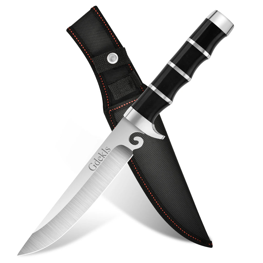 7Cr15 Stainless Steel Knife ,Faux Leather Sheath, Multi-Purpose Blade .