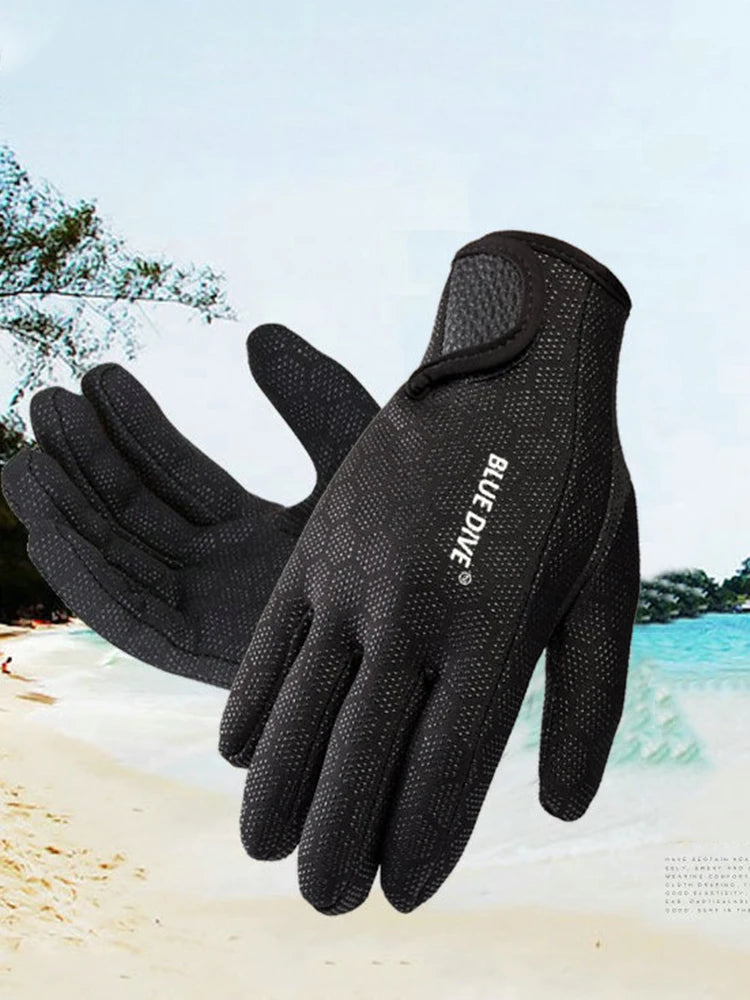 1.5mm - Anti Slip - Five Finger - Warm Wetsuit - Spearfishing Gloves.