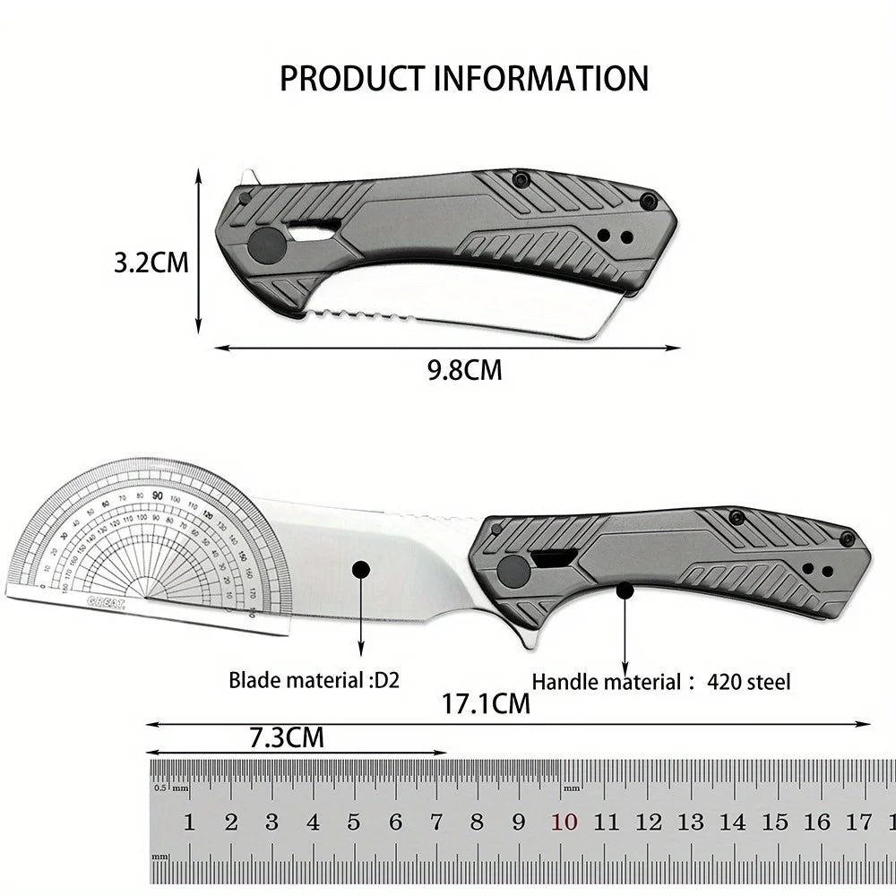 Static  2.8" Cleaver Blade Utility Knife . Hunting, Camping, Fishing.